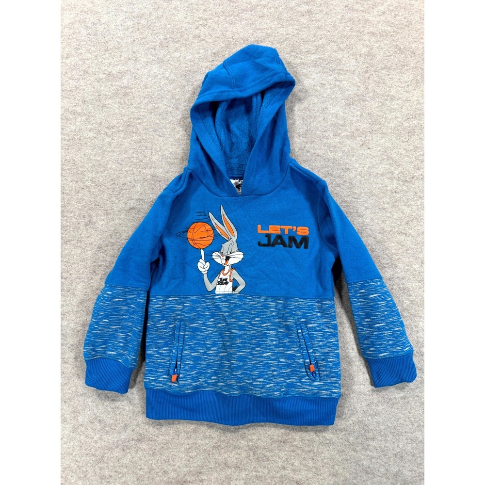 Space Jam A New Legacy Bugs Bunny Hoodie Toddler Boys 3T Blue Pullover GWNL403